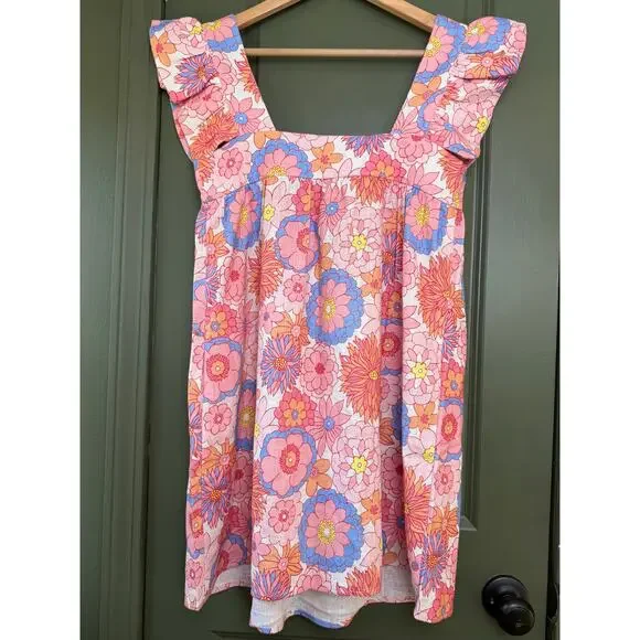 NWT Tuckernuck x Cameron Eubanks Wimberly Folly Floral Flutter Sleeve Dress XS - Picture 4 of 8